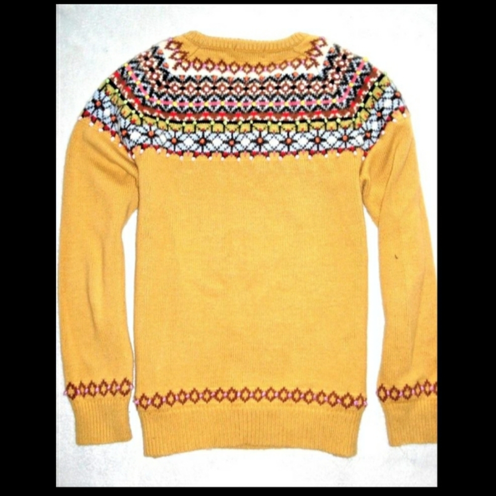 Boden High Jinks yellow fair isle sweater US 4